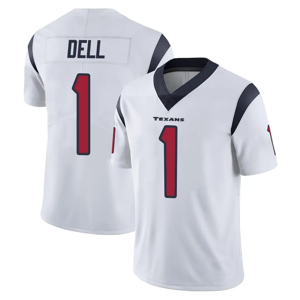 Arlishia H.Texans #1 Tank Dell Player White Limited Vapor Untouchable Home Game Stitched Jerseys