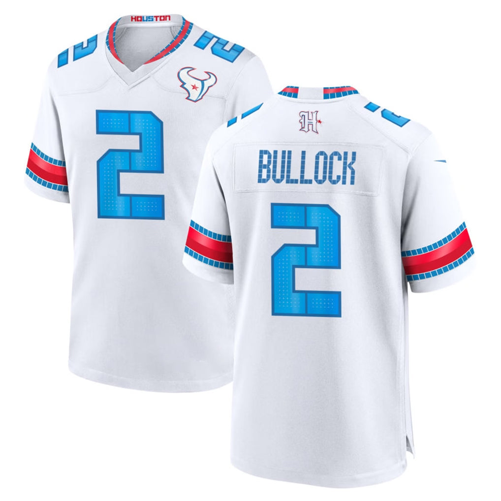 Arlishia H.Texans #2 Calen Bullock Player Whtie 2026 Rivalries Vapor Home Game Stitched jerseys