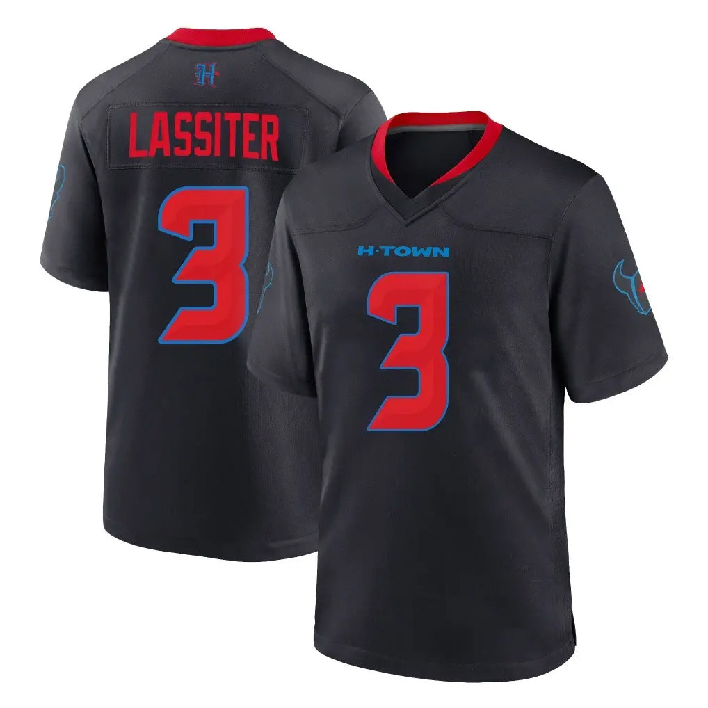 Arlishia H.Texans #3 Kamari Lassiter Player Navy 2nd Alternate Home Game Stitched Jerseys