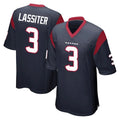 Arlishia H.Texans #3 Kamari Lassiter Player Navy Home Game Stitched Jerseys