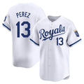 Arlishia KC.Royals #13 Salvador Perez Player White Alt Limited Home Stitched Jerseys
