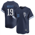 Arlishia KC.Royals #19 Michael Massey Player Navy City Connect Limited Home Stitched Jerseys