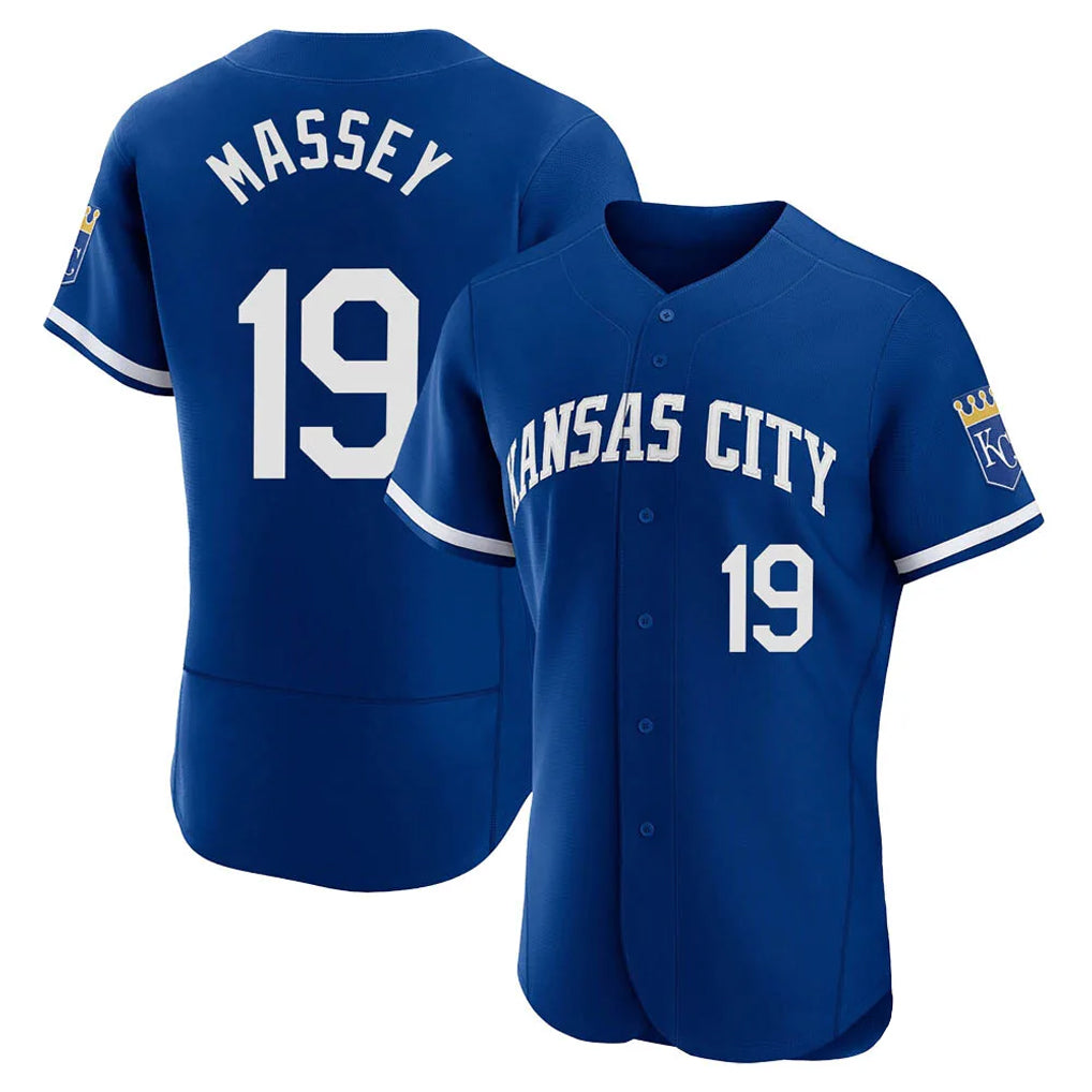Arlishia KC.Royals #19 Michael Massey Player Royal City Connect Limited Elite Home Game Stitched Jerseys