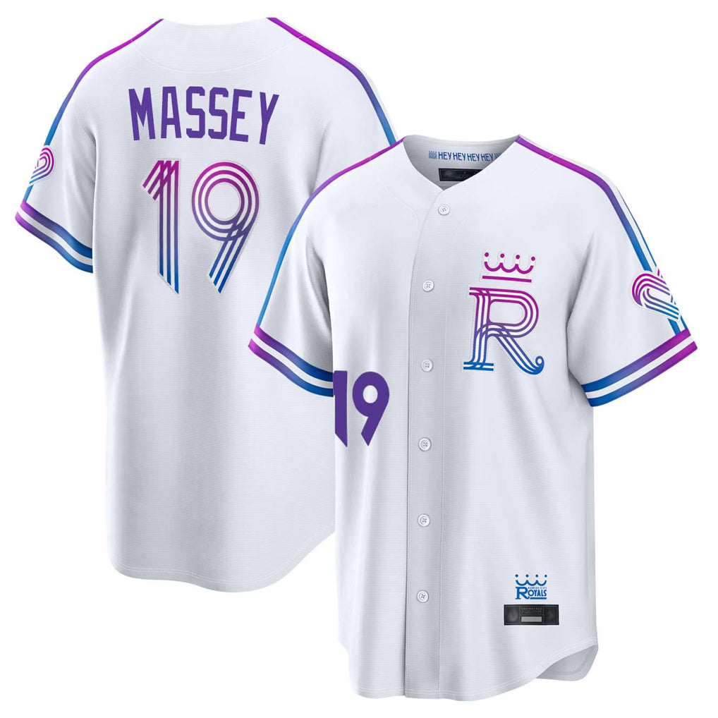Arlishia KC.Royals #19 Michael Massey Player White 2026 City Connect Limited Home Stitched Jerseys