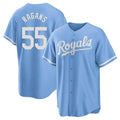 Arlishia KC.Royals #55 Cole Ragans Player Light Blue Home Game Stitched Jerseys