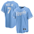 Arlishia KC.Royals #7 Bobby Witt Jr. Player Light Blue Home Game Stitched Jerseys
