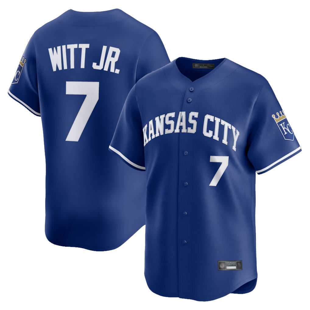 Arlishia KC.Royals #7 Bobby Witt Jr. Player Royal Limited Home Stitched Jerseys