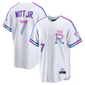 Arlishia KC.Royals #7 Bobby Witt Jr. Player White 2026 City Connect Limited Home Stitched Jerseys