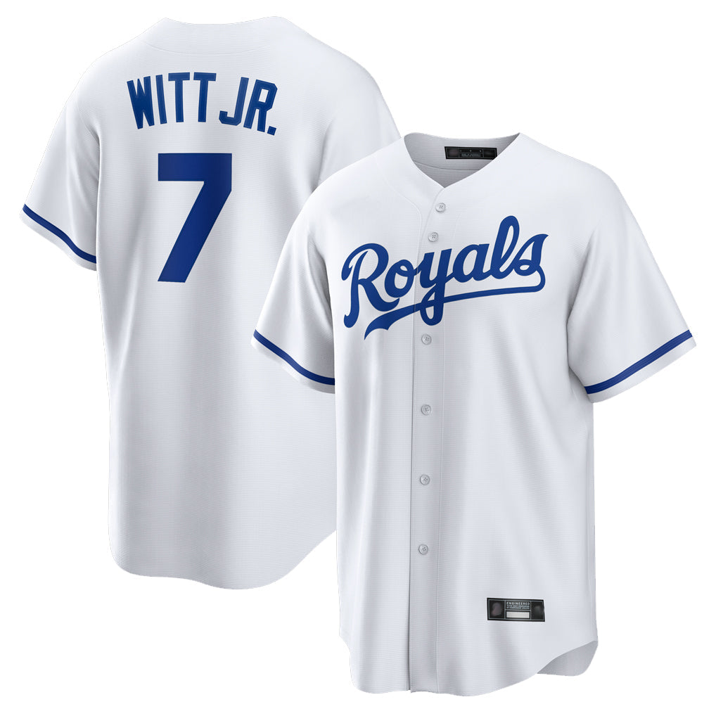Arlishia KC.Royals #7 Bobby Witt Jr. Player White Home Game Stitched Jerseys