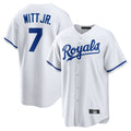 Arlishia KC.Royals #7 Bobby Witt Jr. Player White Home Game Stitched Jerseys
