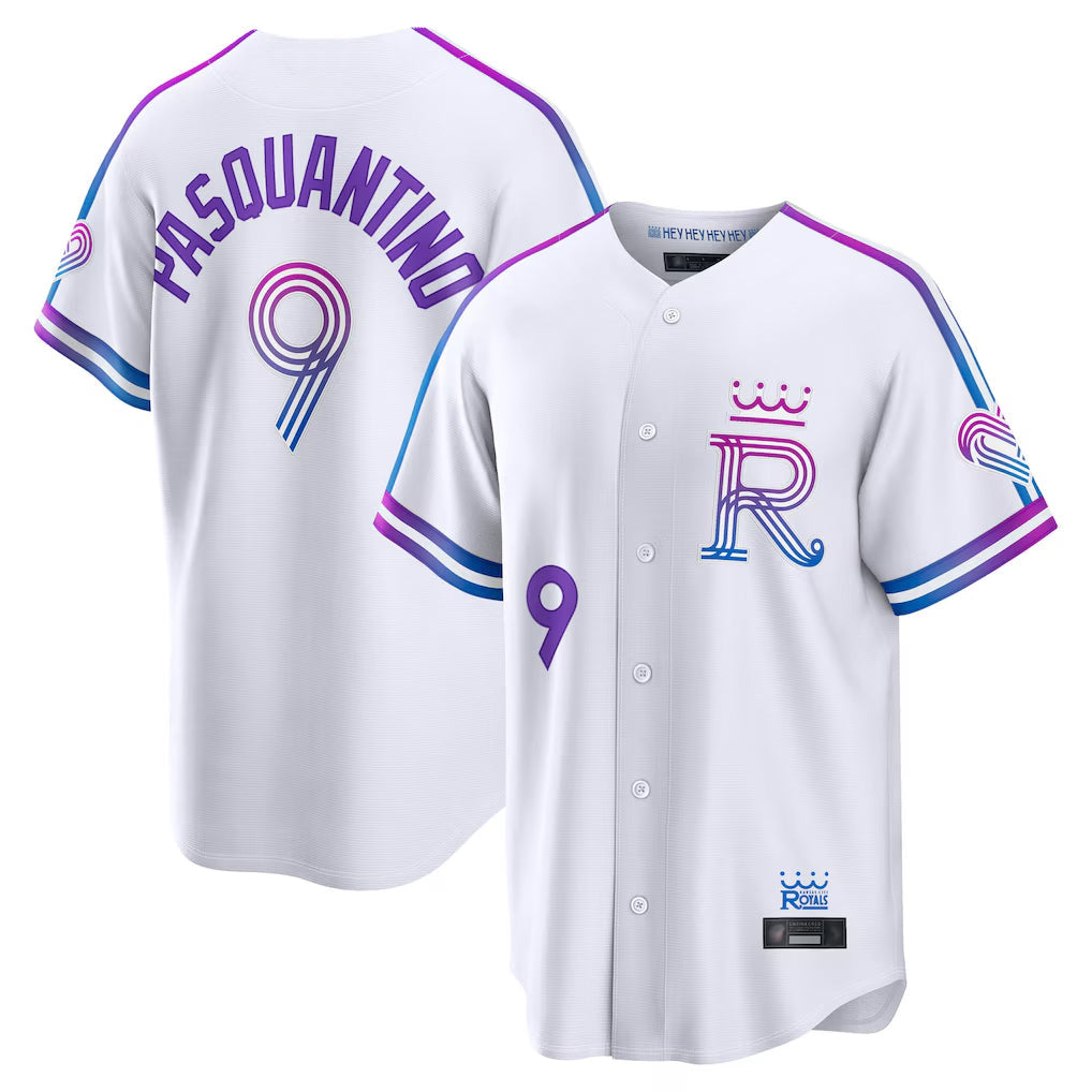 Arlishia KC.Royals #9 Vinnie Pasquantino Player White 2026 City Connect Limited Home Stitched Jerseys