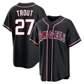 Arlishia LA.Angels #27 Mike Trout Player Black Fashion Out Home Game Stitched Jerseys