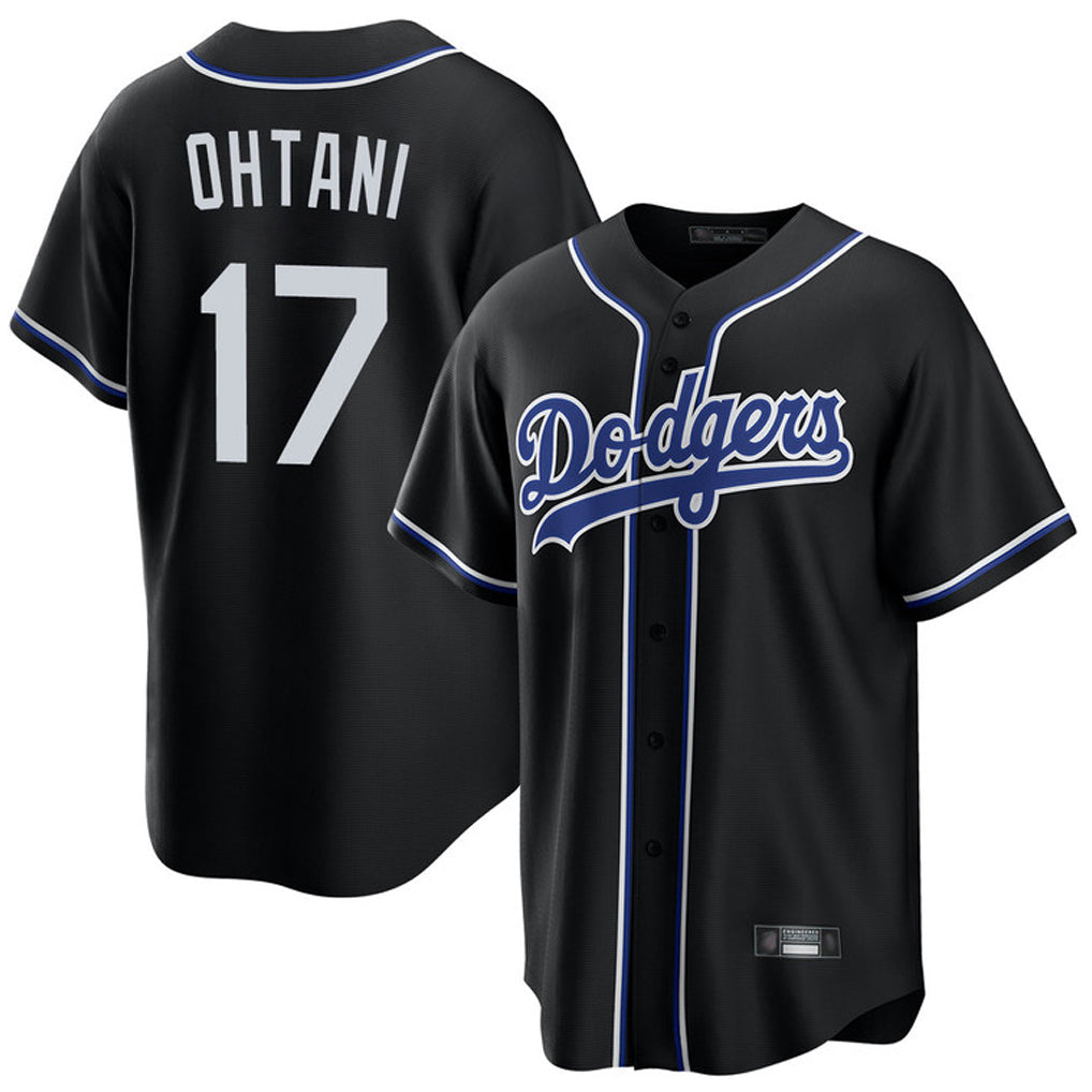 Arlishia LA.Dodgers #17 Shohei Ohtani Player Black Carbon Limited Home Stitched Jerseys