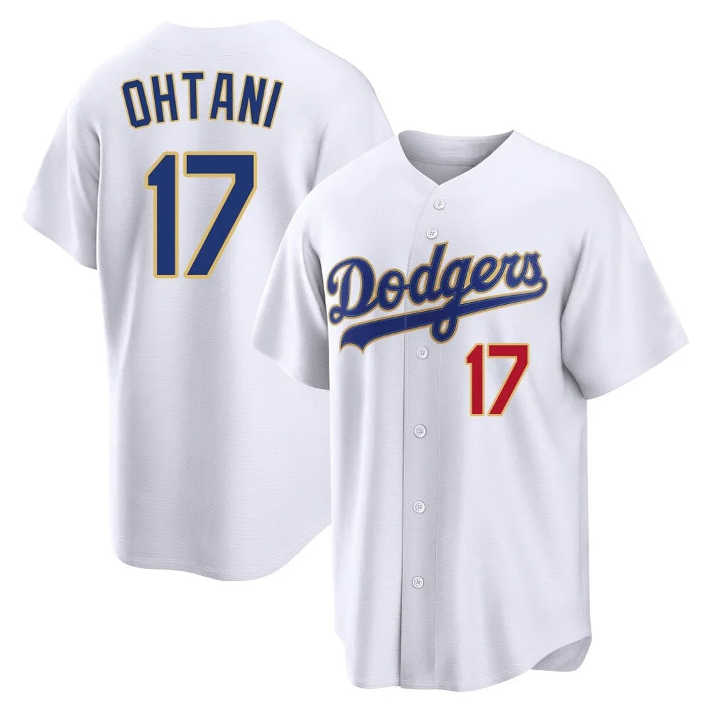 Arlishia LA.Dodgers #17 Shohei Ohtani Player Gold White 2026 Collection Stadium Limited Stitched Jerseys