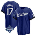 Arlishia LA.Dodgers #17 Shohei Ohtani Player Royal World Series Meet City Connect Home Game Stitched Jerseys