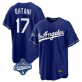Arlishia LA.Dodgers #17 Shohei Ohtani Player Royal World Series Meet Game Stitched Jerseys
