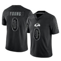 Arlishia LA.Rams #0 Byron Young Player Black Limited Reflective Home Game Stitched Jerseys