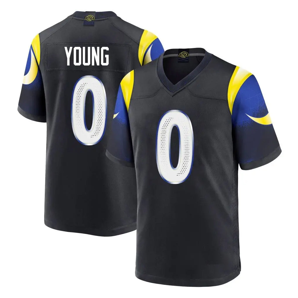 Arlishia LA.Rams #0 Byron Young Player Black Midnight Rivalries Collection Home Game Stitched Jerseys