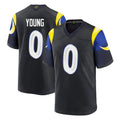 Arlishia LA.Rams #0 Byron Young Player Black Midnight Rivalries Collection Home Game Stitched Jerseys