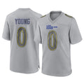Arlishia LA.Rams #0 Byron Young Player Gray Atmosphere Fashion Home Game Stitched Jerseys