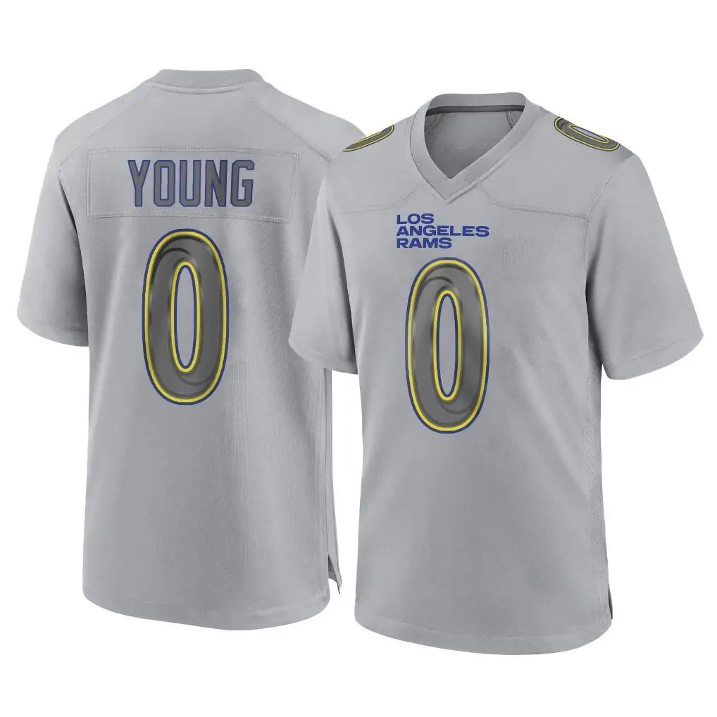 Arlishia LA.Rams #0 Byron Young Player Gray Atmosphere Fashion Home Game Stitched Jerseys