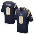 Arlishia LA.Rams #0 Byron Young Player Navy Home Game Stitched Jerseys