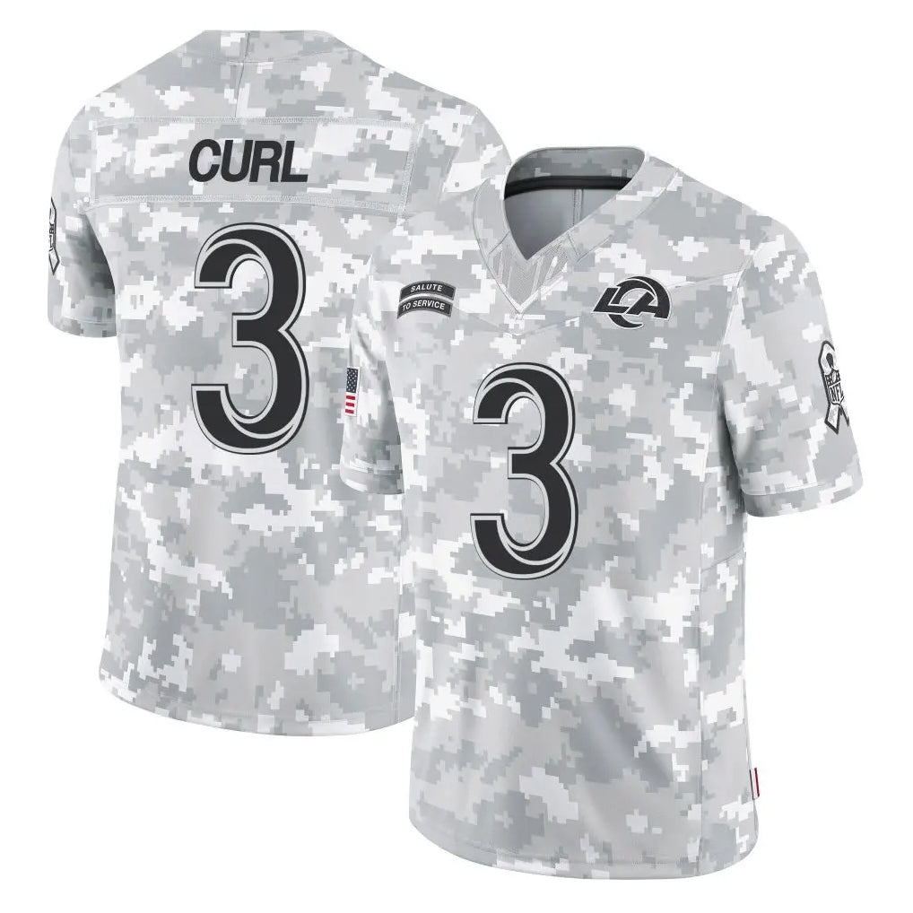 Arlishia LA.Rams #3 Kam Curl Player Arctic Camo Salute To Service Limited Game Stitched Jerseys