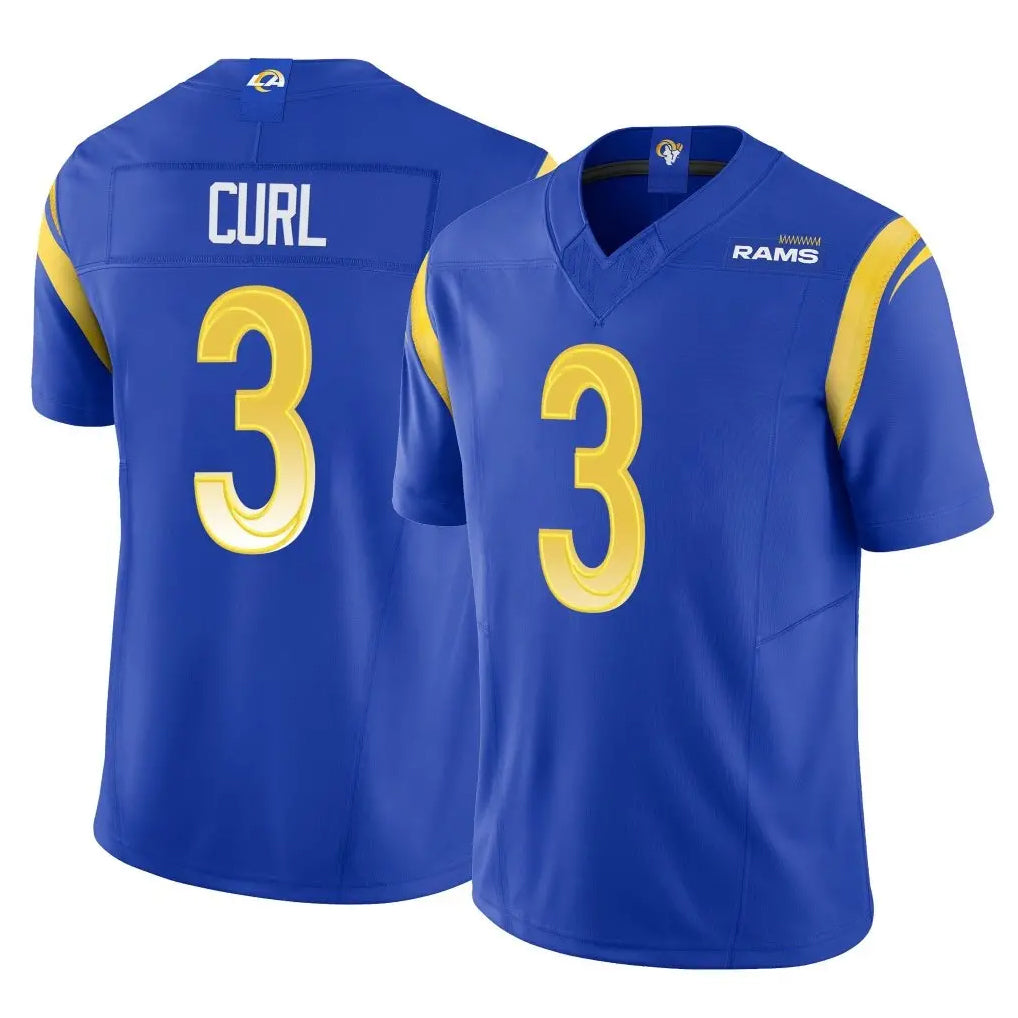 Arlishia LA.Rams #3 Kam Curl Player Royal Limited Vapor F.U.S.E. Home Game Stitched Jerseys