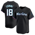 Arlishia M.Marlins #18 Griffin Conine Player Black Home Limited Stitched Jerseys