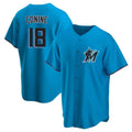 Arlishia M.Marlins #18 Griffin Conine Player Blue Home Game Stitched Jerseys