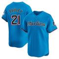 Arlishia M.Marlins #21 Graham Pauley Player Blue Home Limited Stitched Jerseys
