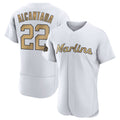 Arlishia M.Marlins #22 Sandy Alcantara Player Gold  Home Limited Elite Stitched Jerseys