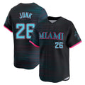 Arlishia M.Marlins #26 Janson Junk Player Black City Connect Home Limited Stitched Jerseys
