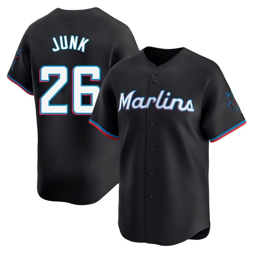 Arlishia M.Marlins #26 Janson Junk Player Black Home Limited Stitched Jerseys