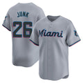 Arlishia M.Marlins #26 Janson Junk Player Gray Home Limited Stitched Jerseys