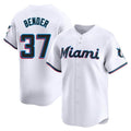 Arlishia M.Marlins #37 Anthony Bender Player White  Home Limited Stitched Jerseys