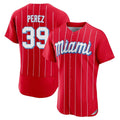 Arlishia M.Marlins #39 Eury Perez Player Red City Connect Home Limited Elite Stitched Jerseys