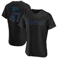 Arlishia M.Marlins #47 John King Player Black Home Limited Elite Stitched Jerseys