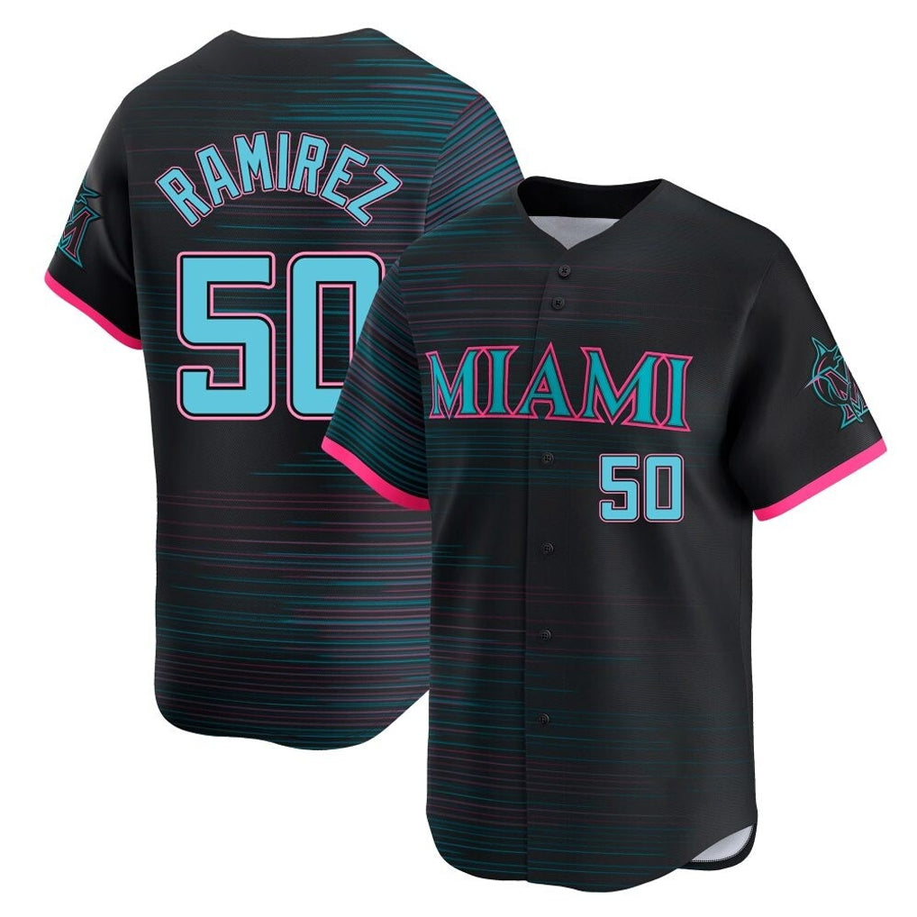 Arlishia M.Marlins #50 Agustin Ramirez Player Black City Connect Home Limited Stitched Jerseys