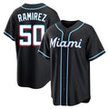 Arlishia M.Marlins #50 Agustin Ramirez Player Black Fashion Out Home Game Stitched Jerseys