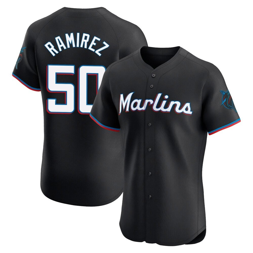 Arlishia M.Marlins #50 Agustin Ramirez Player Black Vapor Home Limited Elite Stitched Jerseys