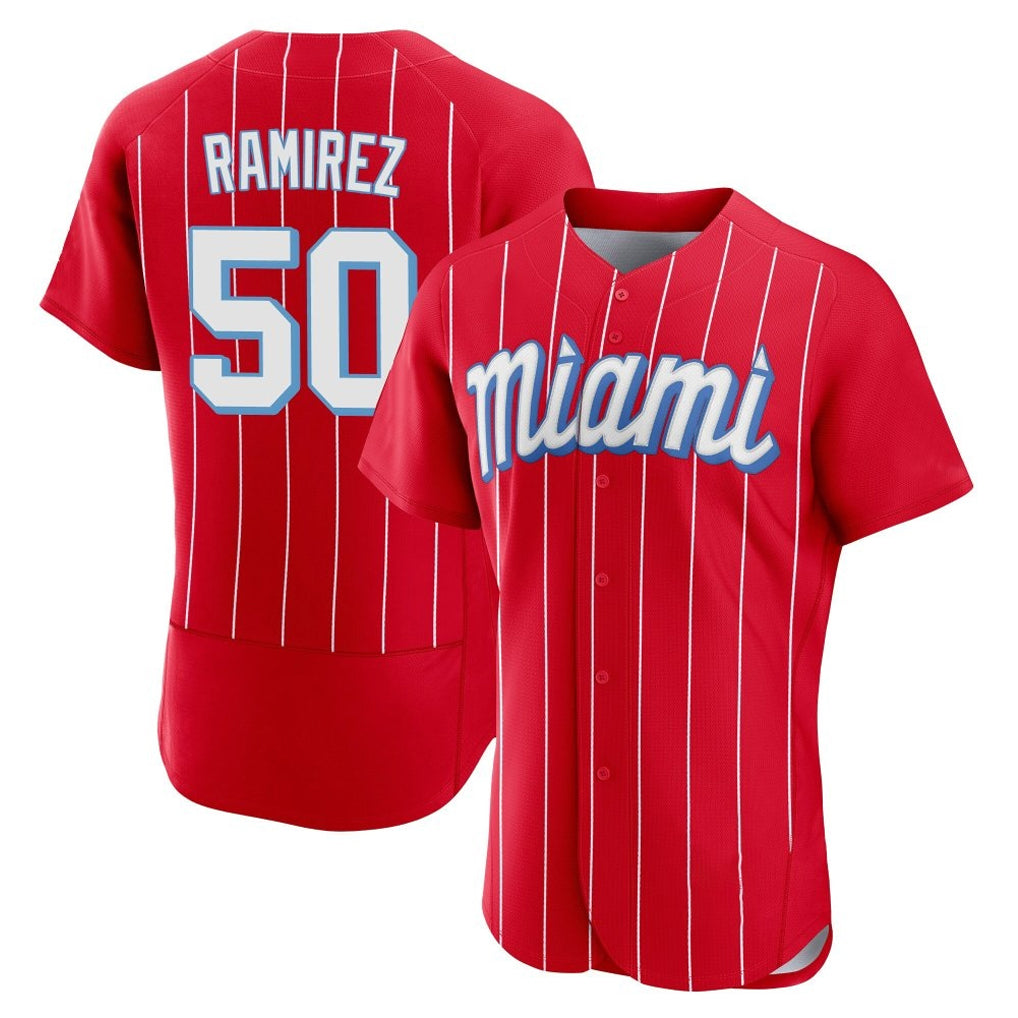 Arlishia M.Marlins #50 Agustin Ramirez Player Red City Connect Home Limited Elite Stitched Jerseys