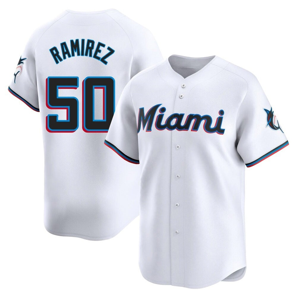 Arlishia M.Marlins #50 Agustin Ramirez Player White  Home Limited Stitched Jerseys