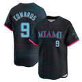 Arlishia M.Marlins #9 Xavier Edwards Player Black City Connect Home Limited Stitched Jerseys