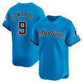 Arlishia M.Marlins #9 Xavier Edwards Player Blue Home Limited Stitched Jerseys