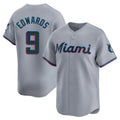 Arlishia M.Marlins #9 Xavier Edwards Player Gray Home Limited Stitched Jerseys