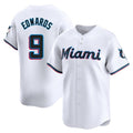 Arlishia M.Marlins #9 Xavier Edwards Player White  Home Limited Stitched Jerseys
