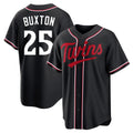 Arlishia M.Twins #25 Byron Buxton Player Black Fashion Out Home Limited Stitched Jerseys