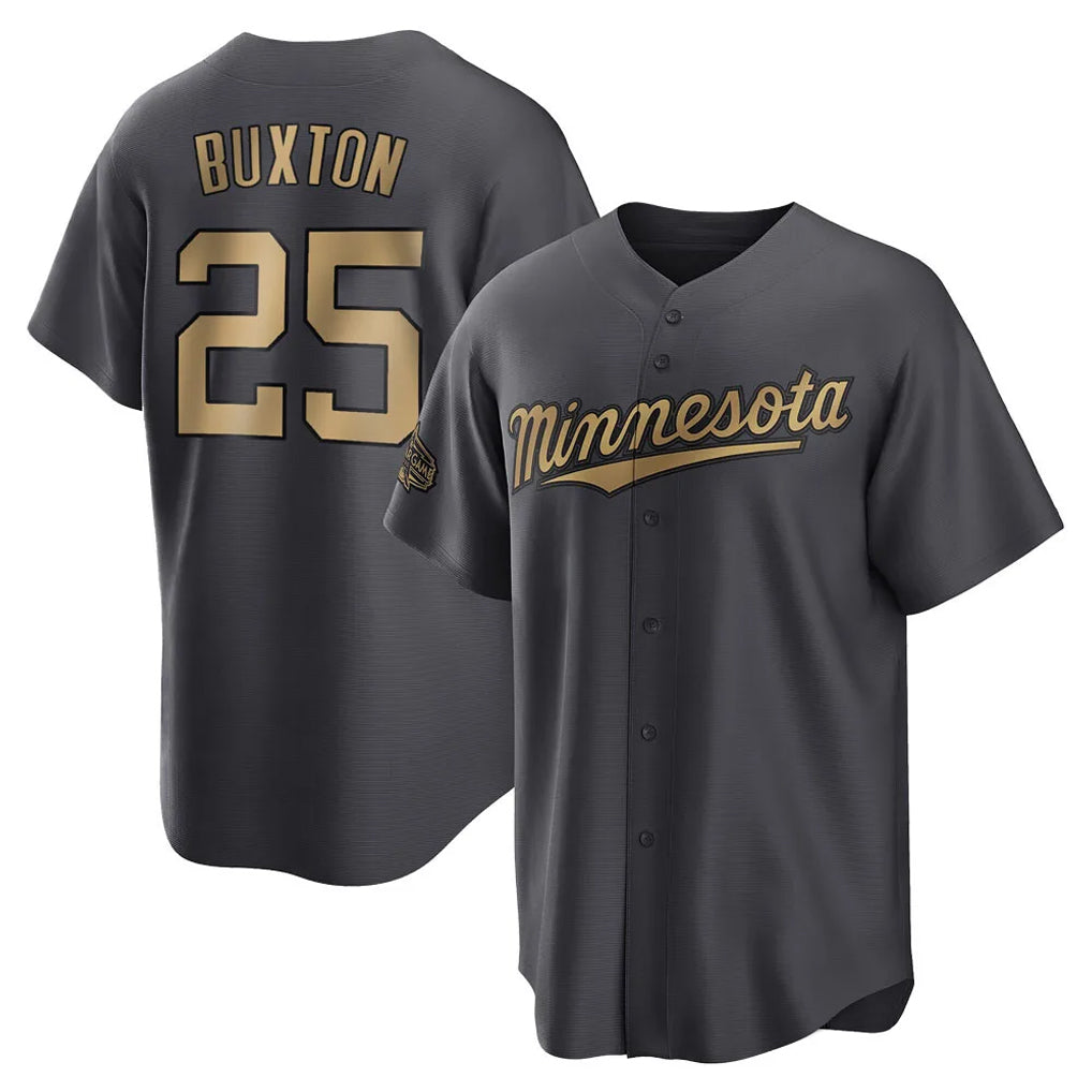 Arlishia M.Twins #25 Byron Buxton Player Charcoal All-Star Game Home Stitched Jerseys
