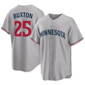 Arlishia M.Twins #25 Byron Buxton Player Gray Game Limited Home Stitched Jerseys